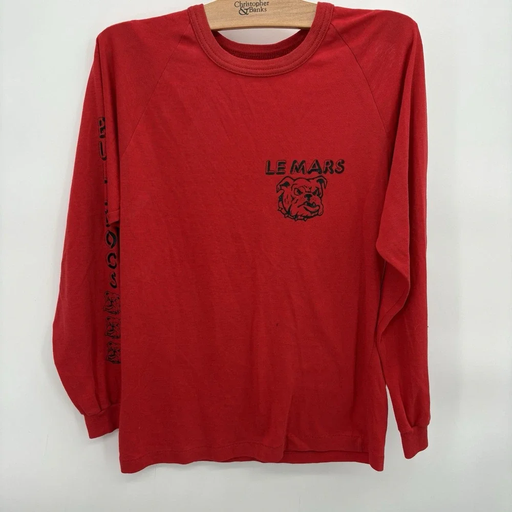 Le‎ Mars Iowa Vintage Sports/Gym Long Sleeve Shirt Single Stich Size Medium